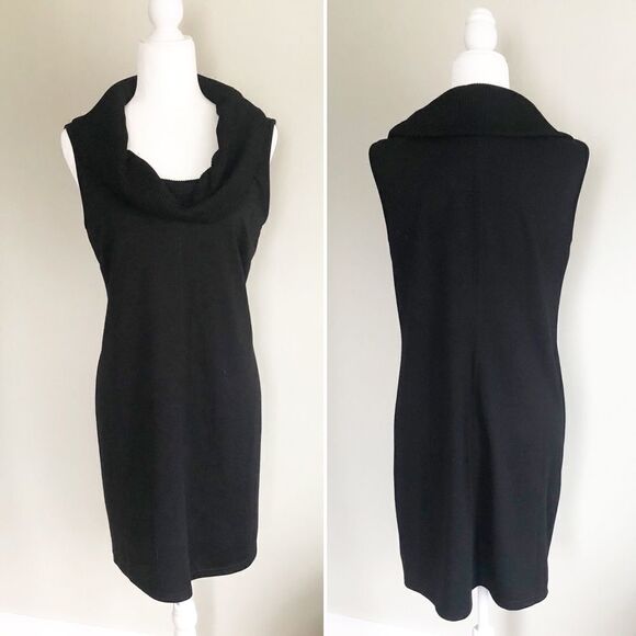 Spense Cowl Neck Sleeveless Dress Black Size 10P - Picture 1 of 6